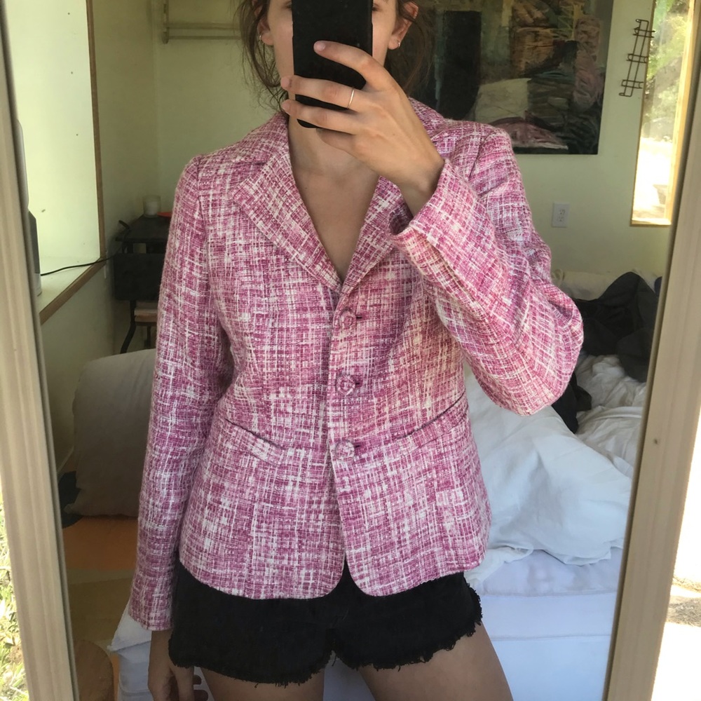 Pendleton Petite Pink Statement Blazer - image 1